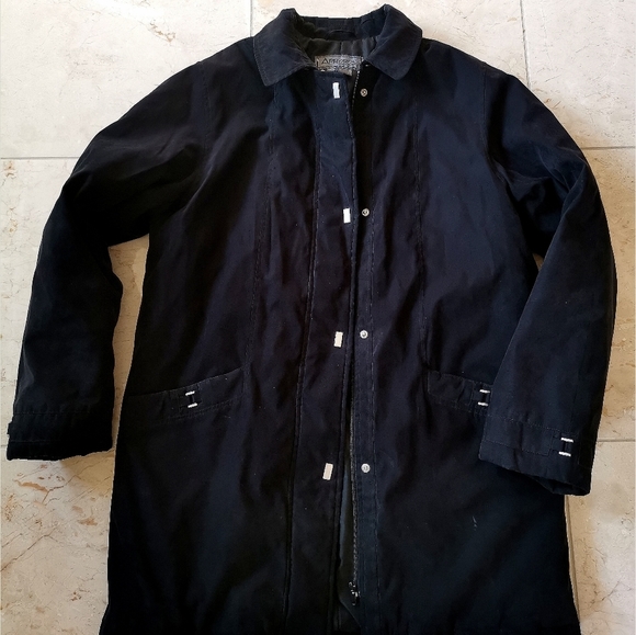 APROPOS black car coat faux suede feel - Picture 2 of 10